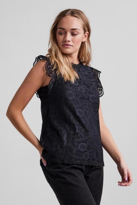 Pieces pcolline sl lace top noos bc